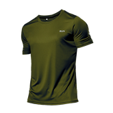 High Quality Polyester Men Running T Shirt Quick Dry Fitness Shirt Training Exercise Clothes Gym Sport Shirt Tops Lightweight